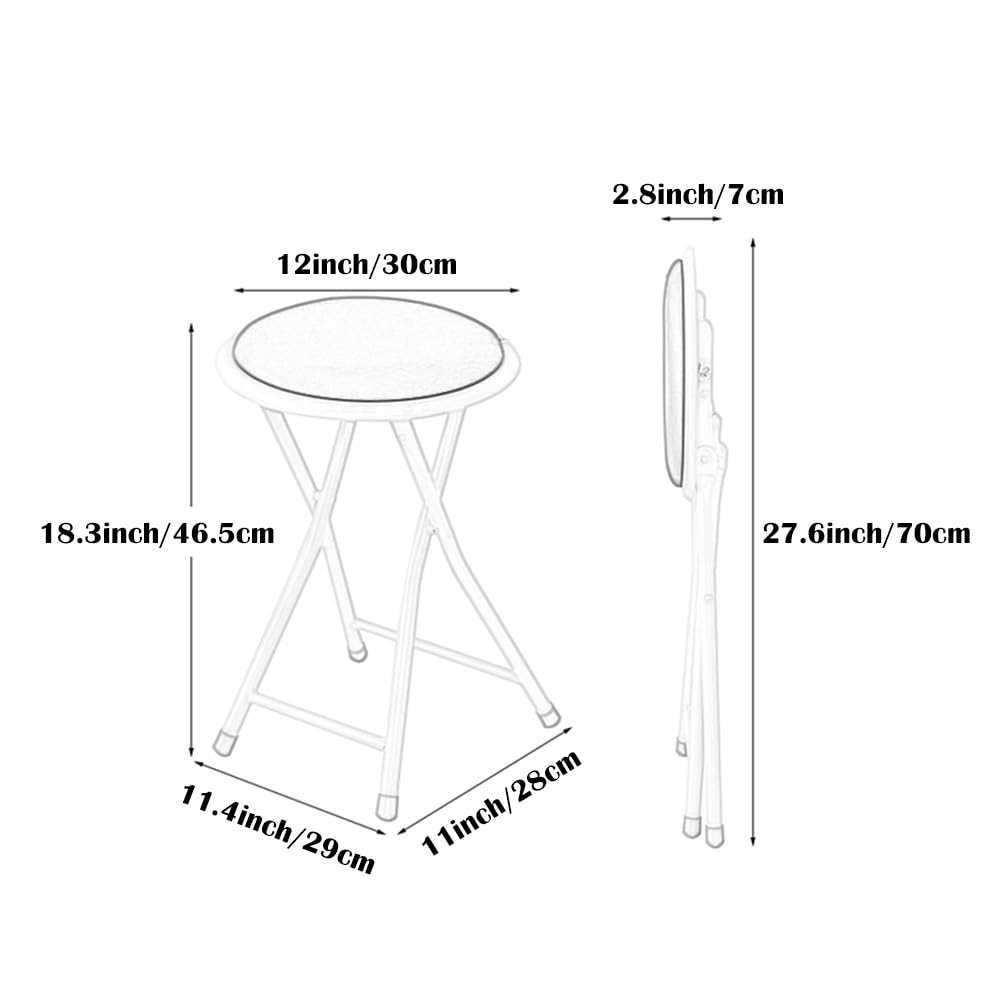 Portable Black Folding Bar Stool 18 Inch H599