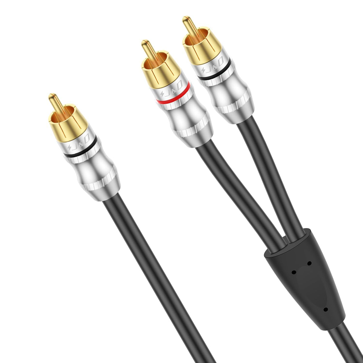 1 RCA Male to 2 RCA Male Y-Splitter Audio Cable W274327