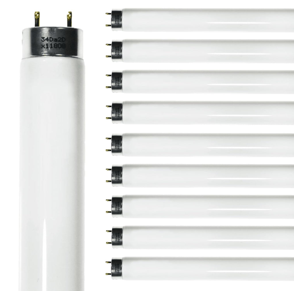 24 Inch T8 Fluorescent Tube Light Bulb 17W 4100K Cool White 2800 Lumen G13 Bi-Pin Base Pack of 10 T501