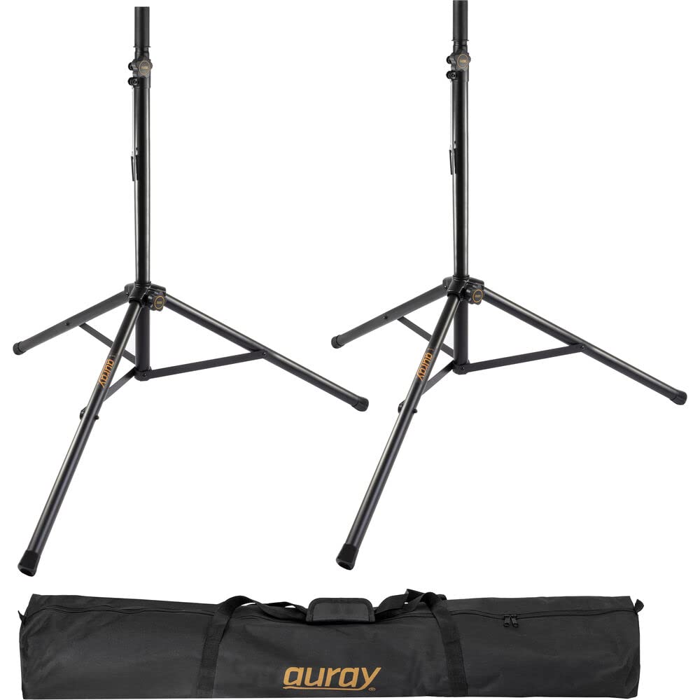 Powered 10" PA Loudspeaker Pair with Speaker Stand and XLR Cable N798