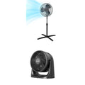 16" Pedestal Fan & 7" Table Fan Bundle, 3-Speed Black E926218