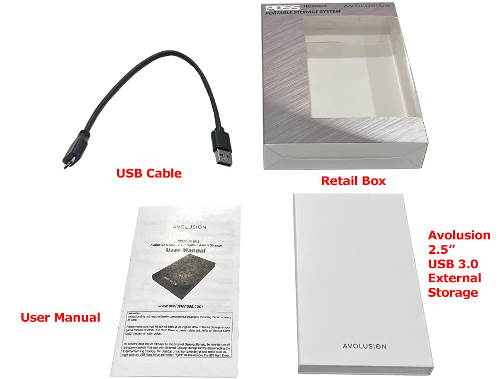 1TB USB 3.0 Portable External Hard Drive X809351
