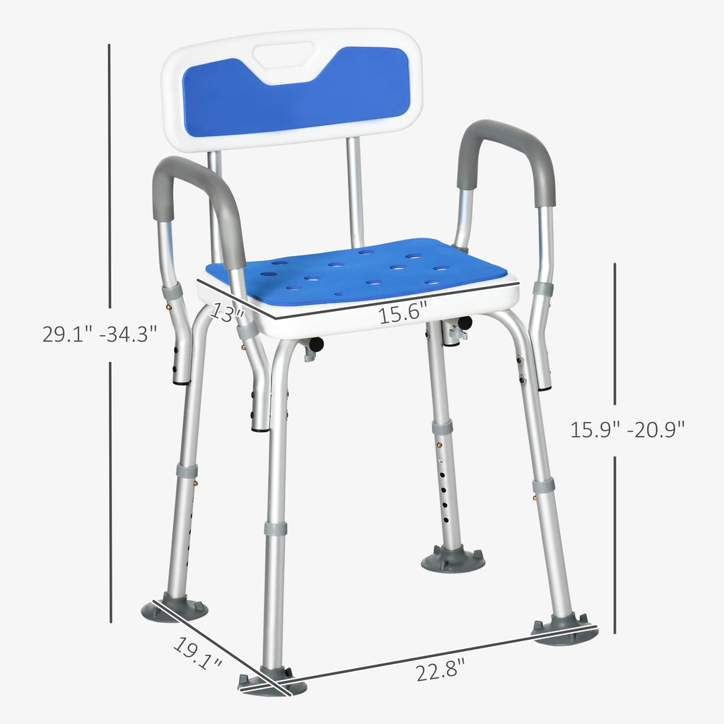 Padded Shower Chair with Arms and Back M313
