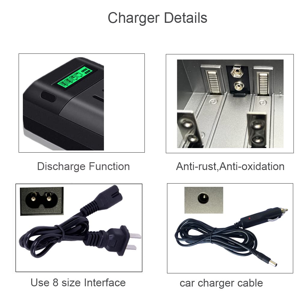 6 Pack Rechargeable D Batteries with Charger C506679