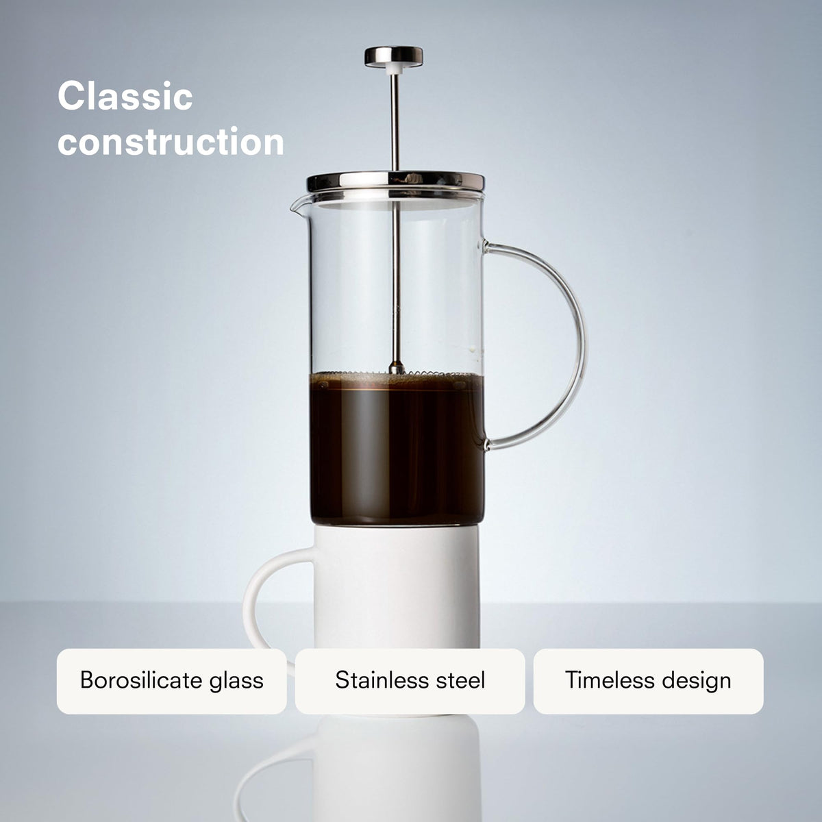 34 oz Borosilicate Glass French Press Coffee Maker Z939