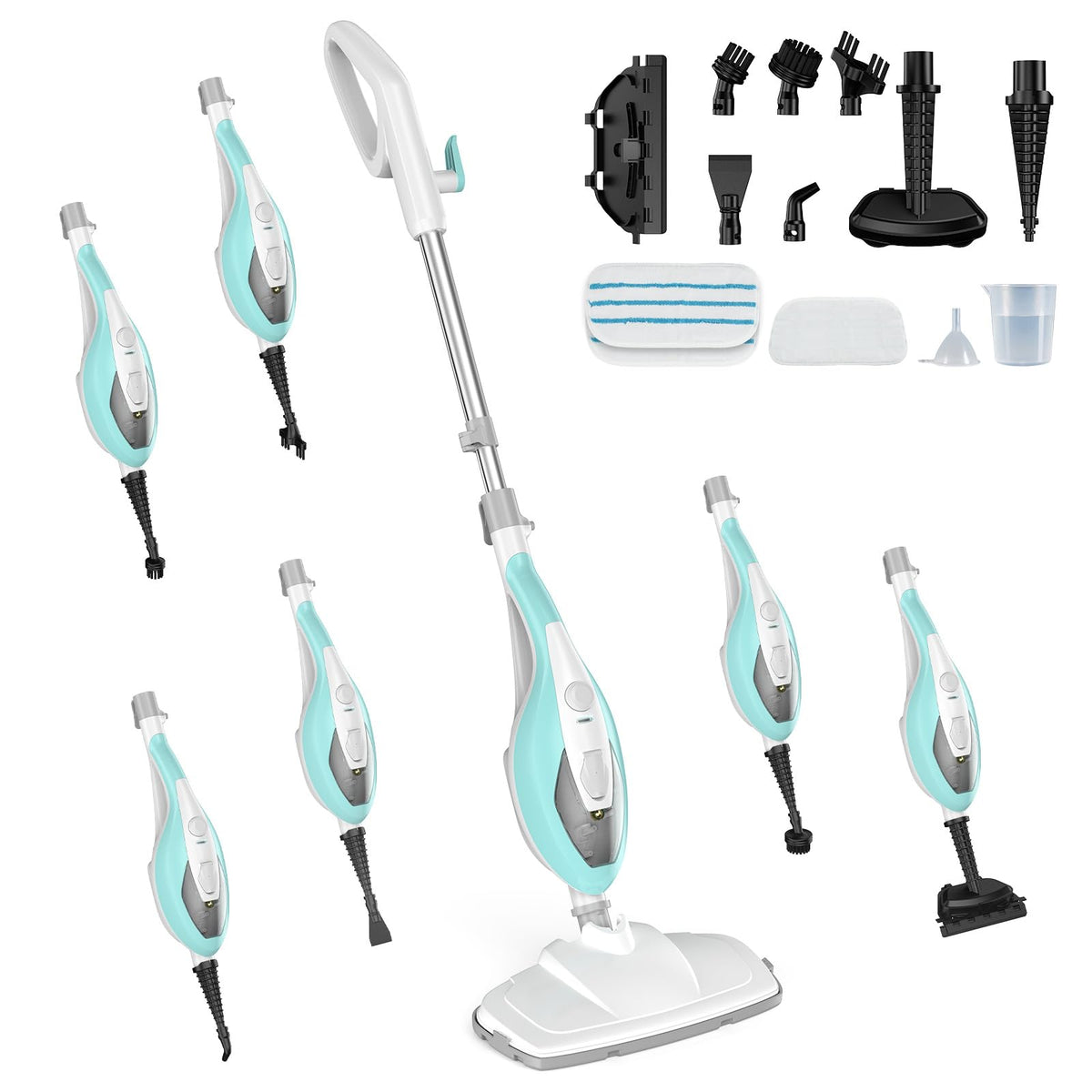 1550W Detachable Handheld Steam Mop with 2 Reusable Pads D1502