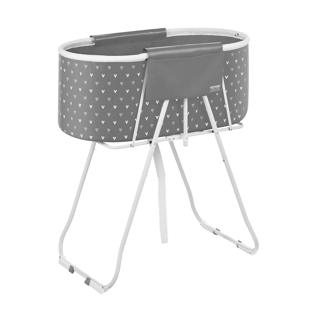 Portable Foldable Dog Bathtub with Drain W56638