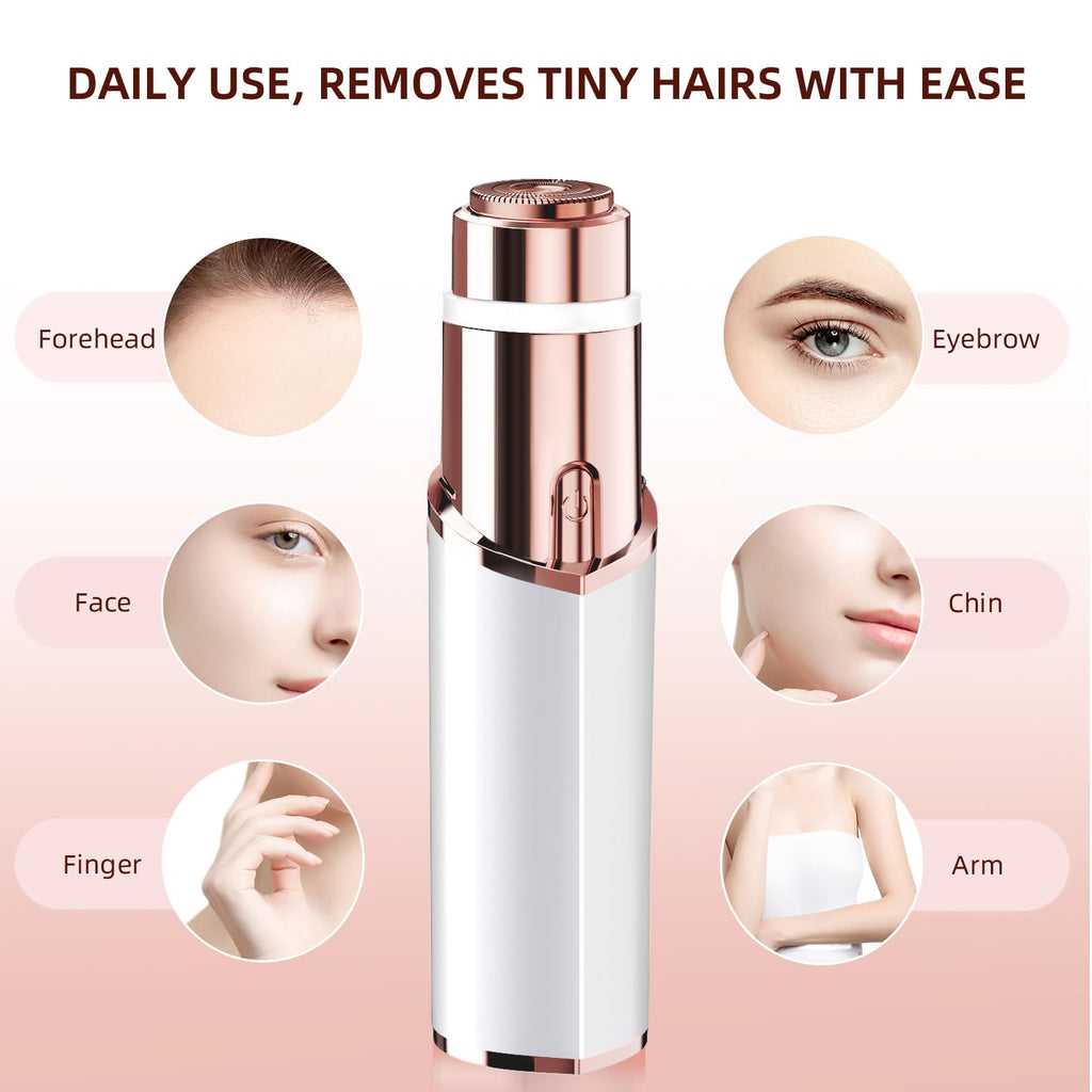 Rechargeable Facial Hair Remover with 2 Replacement Heads C641