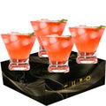 Set of 4 8 oz Stemless Martini Glasses L109