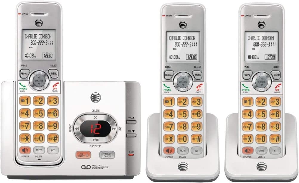 Cordless Phone with 3 Handsets and Answering System B57720