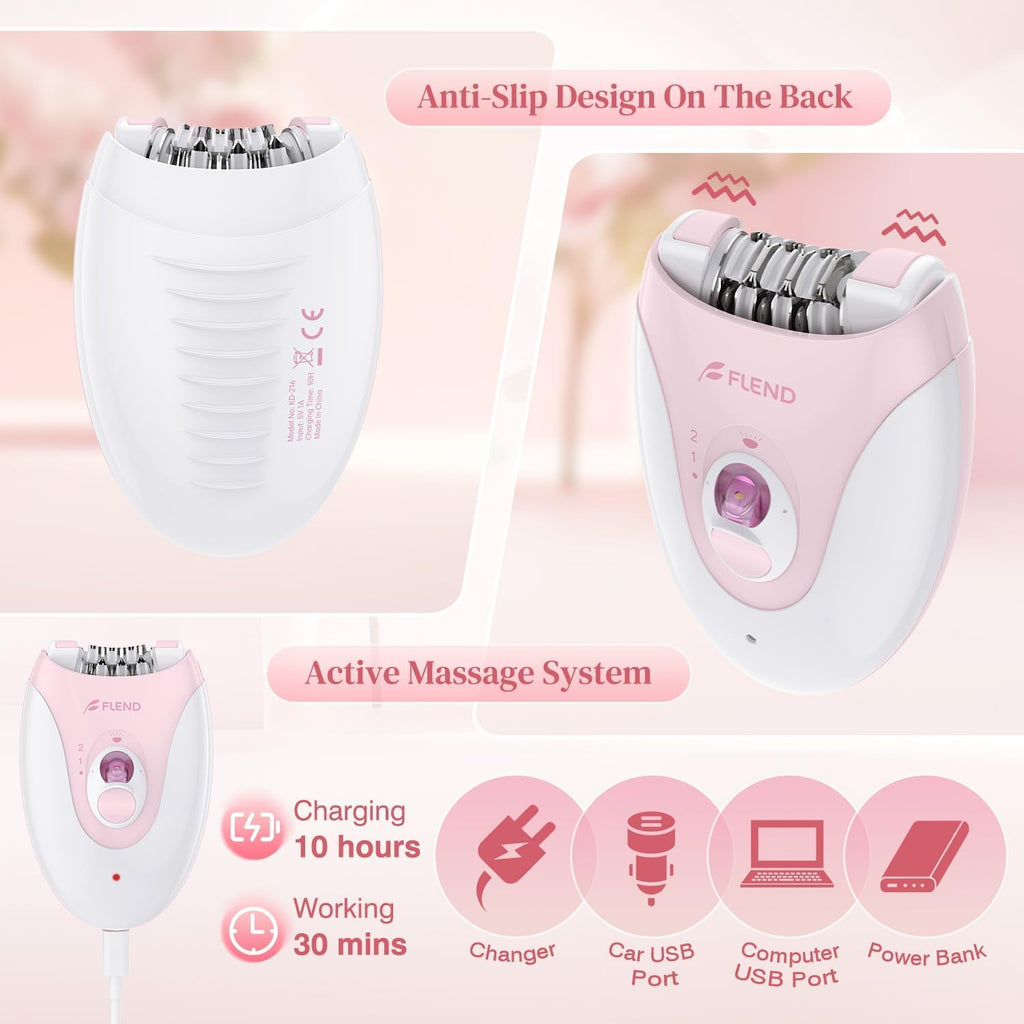 2-Speed Rechargeable Epilator with LED Light T550