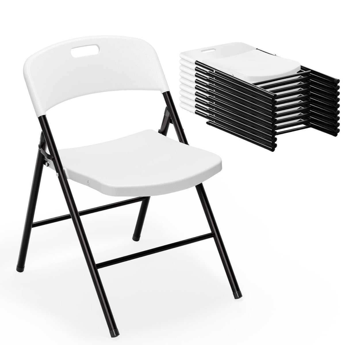 White Plastic Folding Chairs C2922