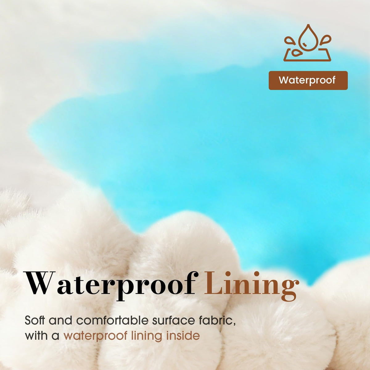 Orthopedic Foam Dog Bed with Waterproof Lining T532