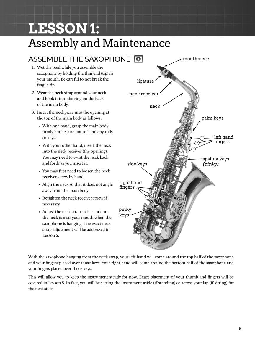 Alto Sax Beginner Guide with Online Audio and Video X620