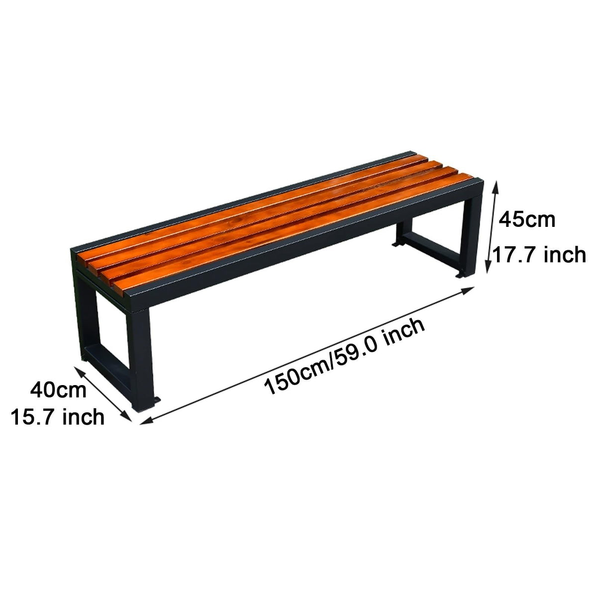 Cast Iron 59in Outdoor Bench S59698