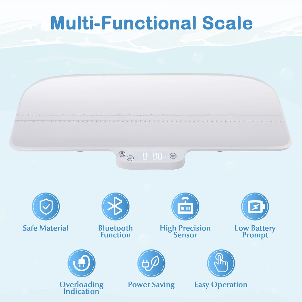 Baby Scale with Digital LED Display, 4 Weighing Modes, Curved Tray A8880