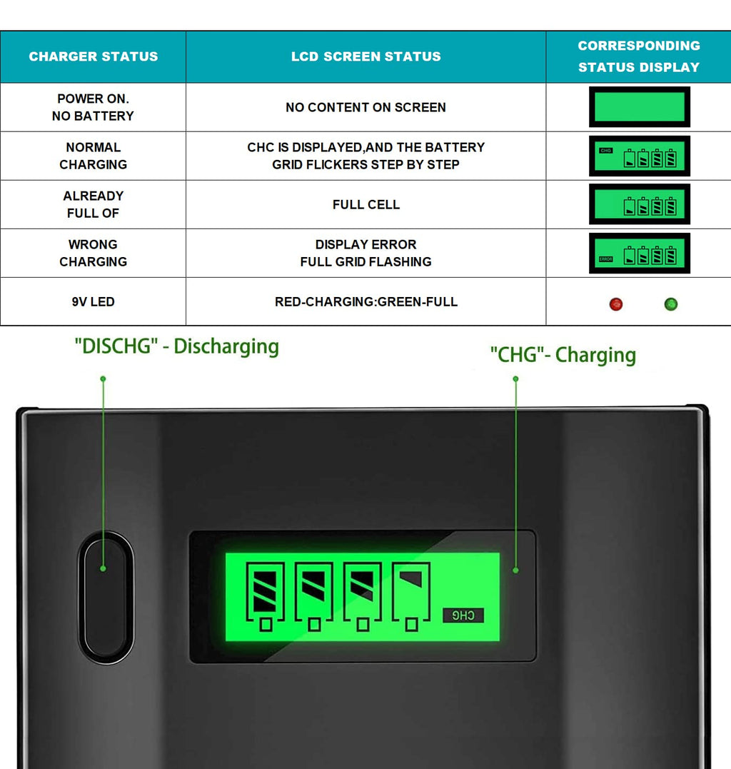 6 Pack Rechargeable D Batteries with Charger C506679