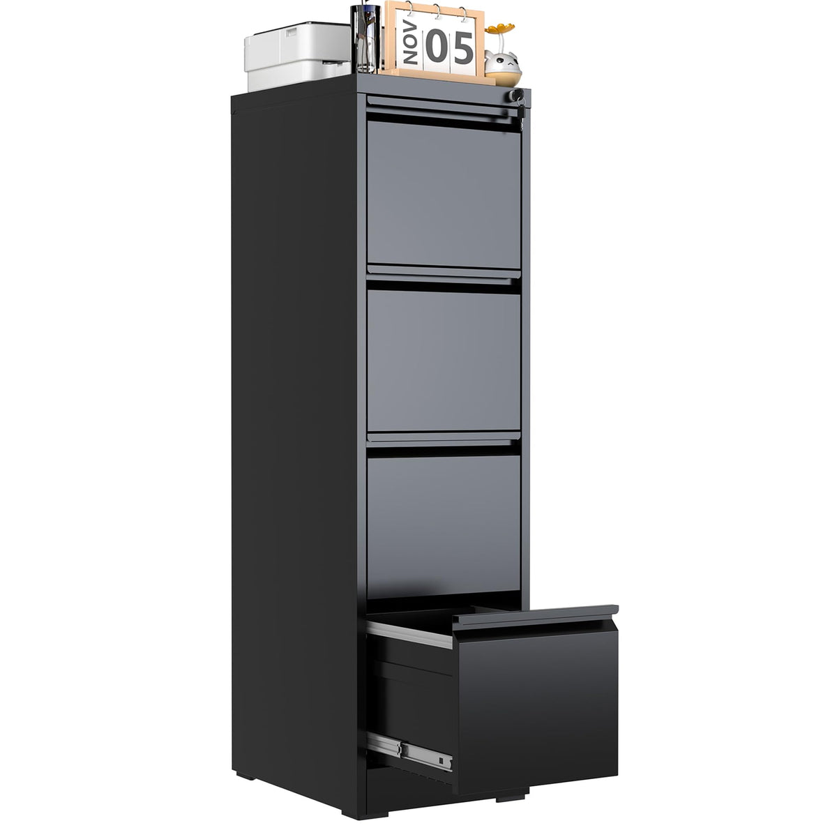 4 Drawer File Cabinet with Lock M432