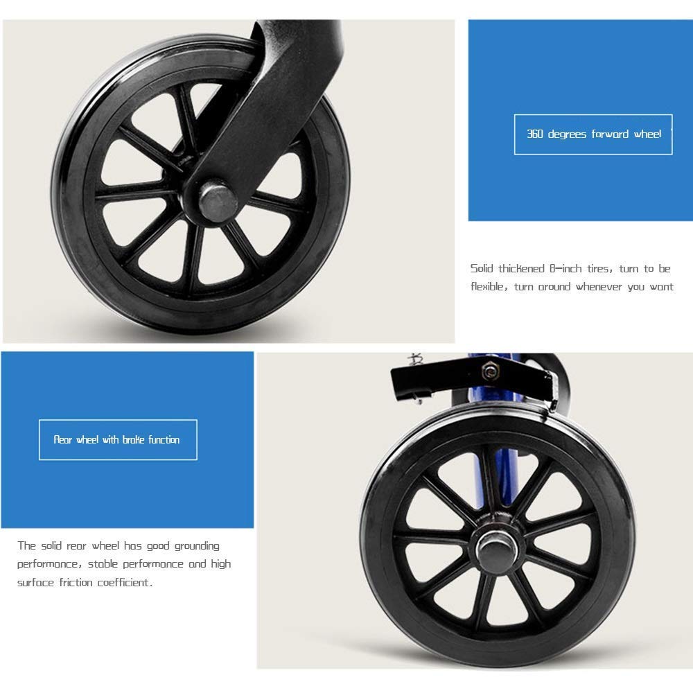 Heavy Duty Folding Aluminum Rollator Walker with Seat and Wheels G23734