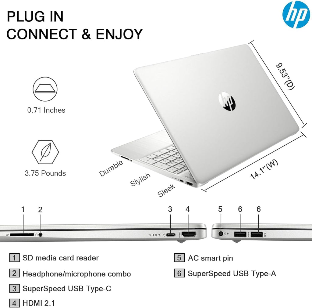 15.6" HD Touchscreen 6-Core i3 16GB RAM 1TB Storage Laptop B678