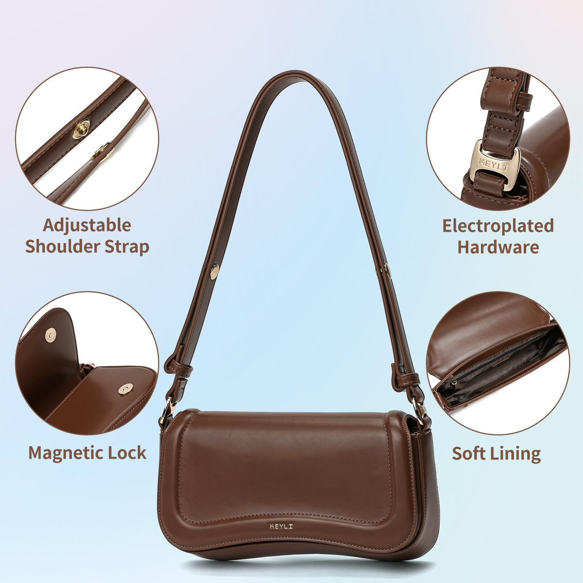 Waterproof Leather Small Shoulder Bag I208651