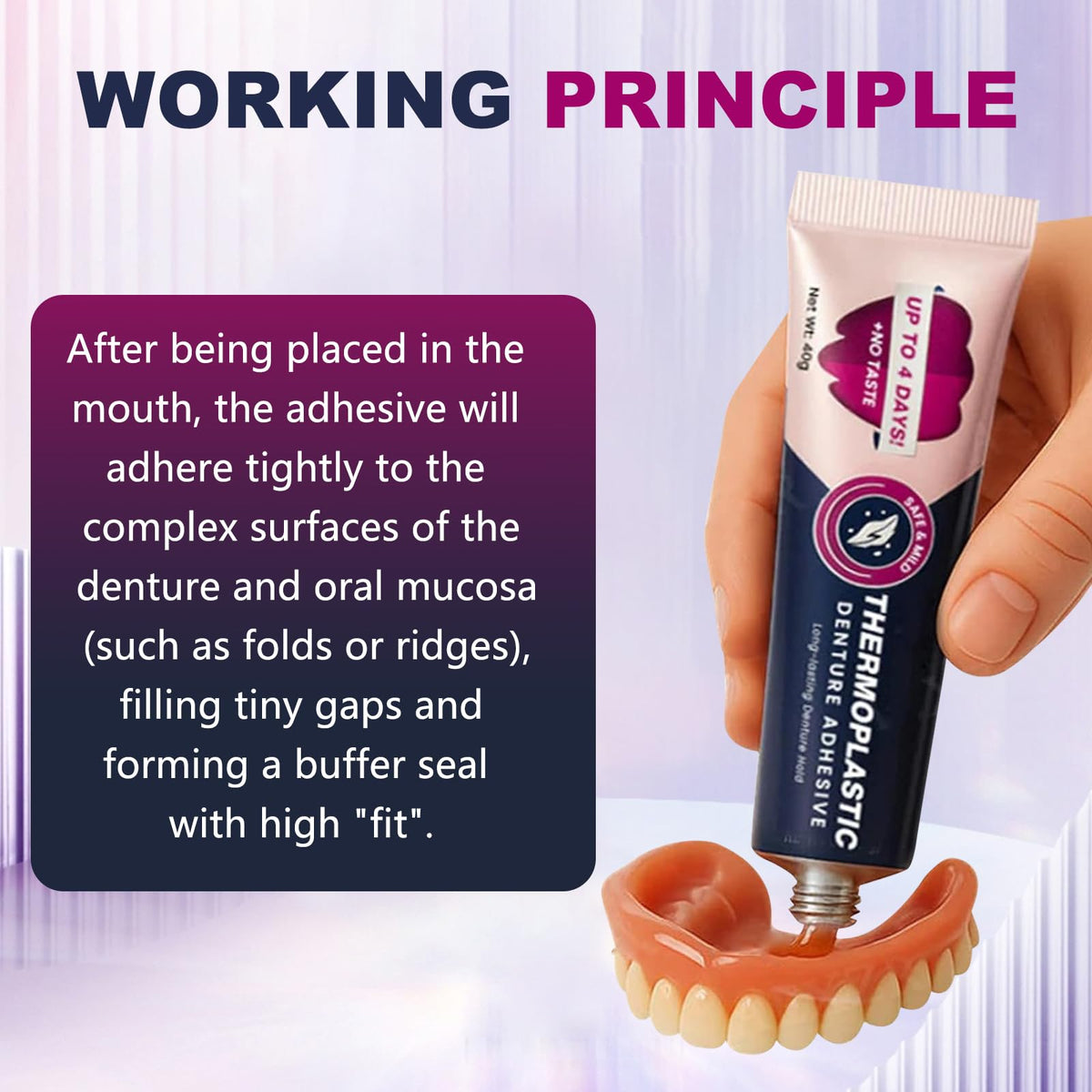 2Pcs Thermoplastic Denture Adhesive N495