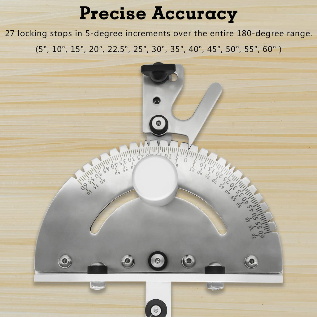 Miter Gauge with 27 Angle Stops W368