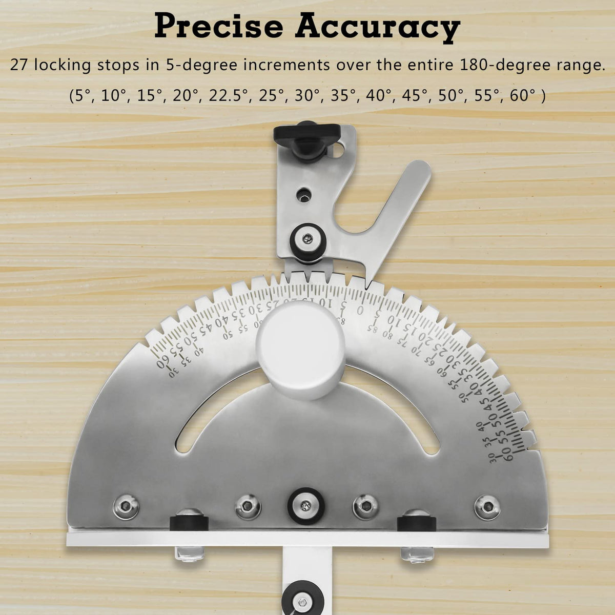 Miter Gauge with 27 Angle Stops W368