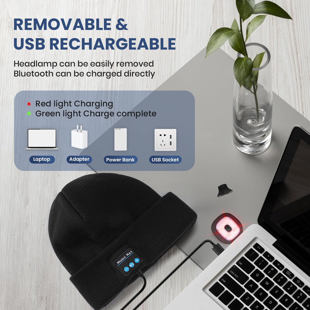 Bluetooth Beanie Hat with Light 2 Pack A389271