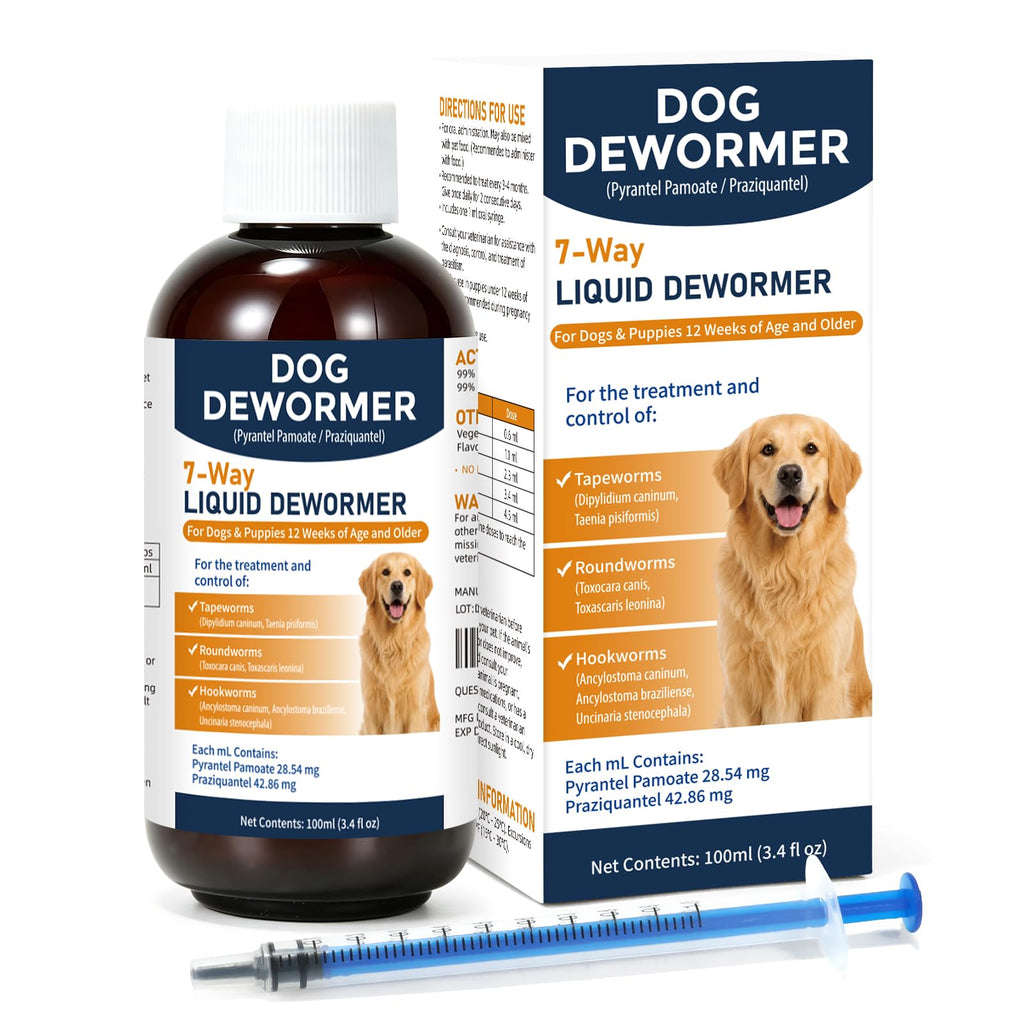 7-Way Dog Dewormer Oral Treatment 3.4 fl oz W8240