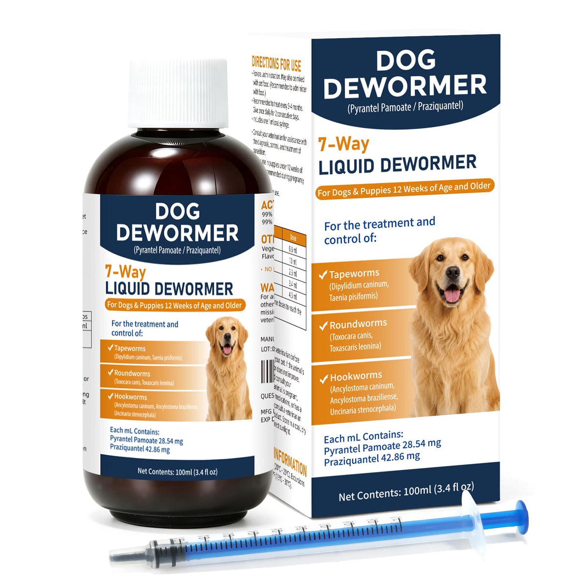 7-Way Dog Dewormer Oral Treatment 3.4 fl oz W8240