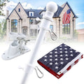 5ft White Tangle Free Flag Pole with 3x5 Embroidered US Flag V425274
