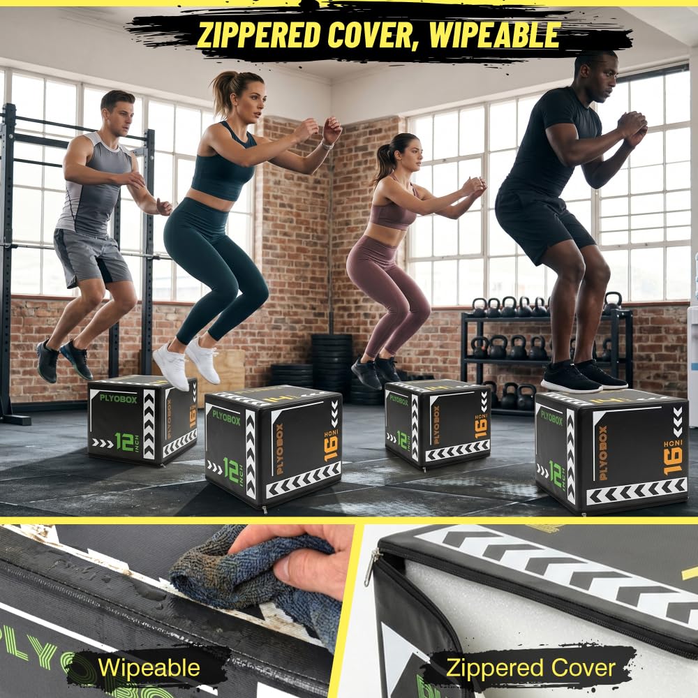 12/14/16 Inch 3-in-1 Plyometric Jump Box R4007