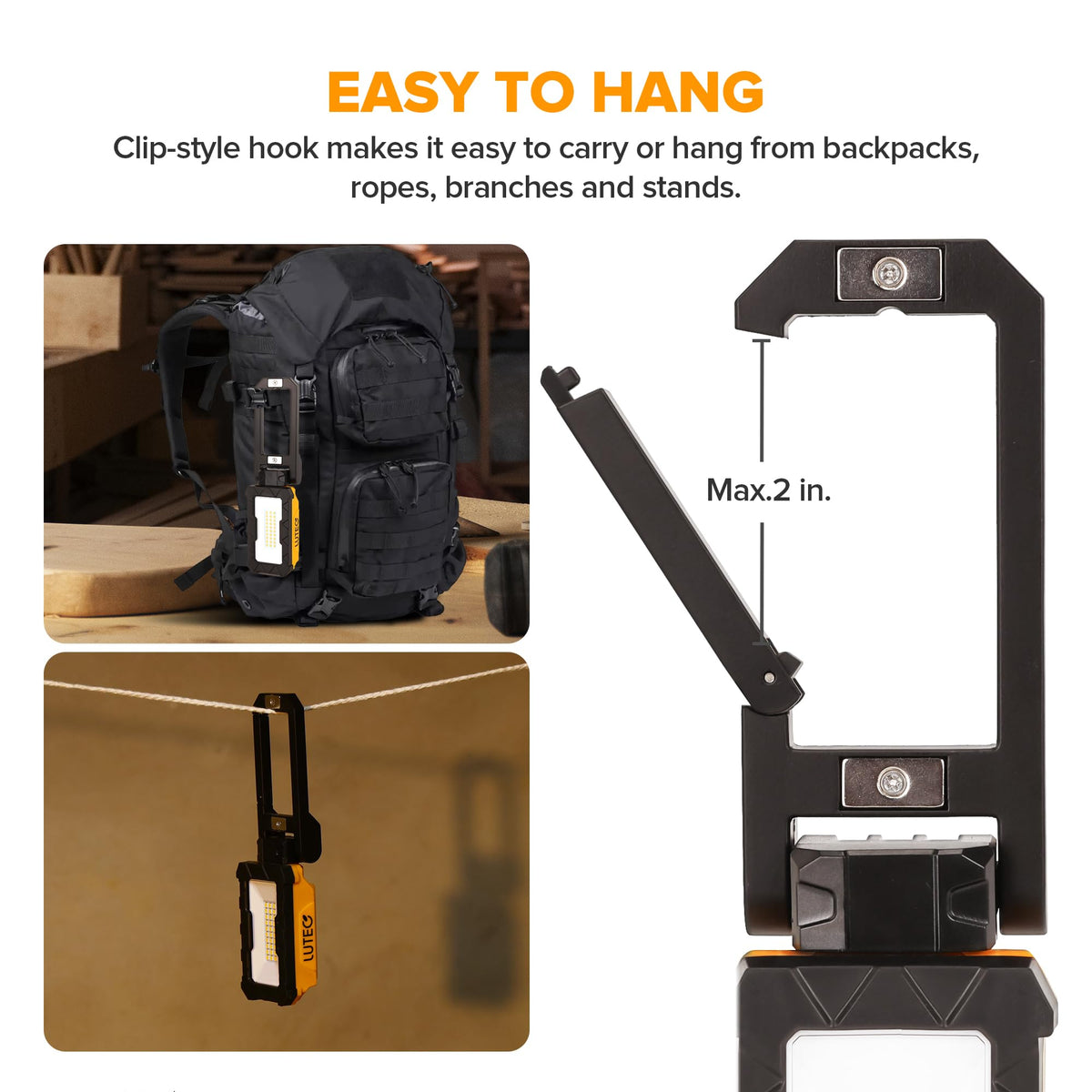 1000 Lumens LED Rechargeable Magnetic Work Light M8476