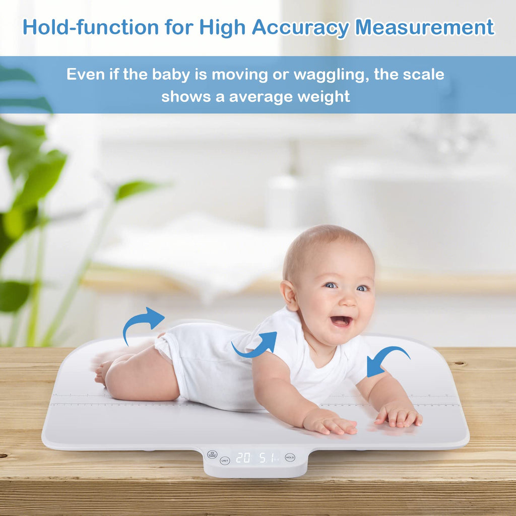 Baby Scale with Digital LED Display, 4 Weighing Modes, Curved Tray A8880