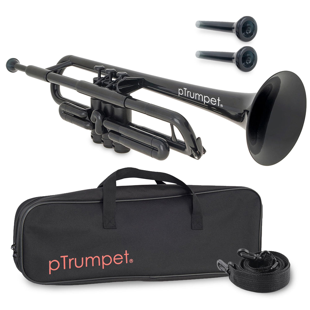 Bb Plastic Trumpet with 3C & 5C Mouthpieces and Carrying Bag H834
