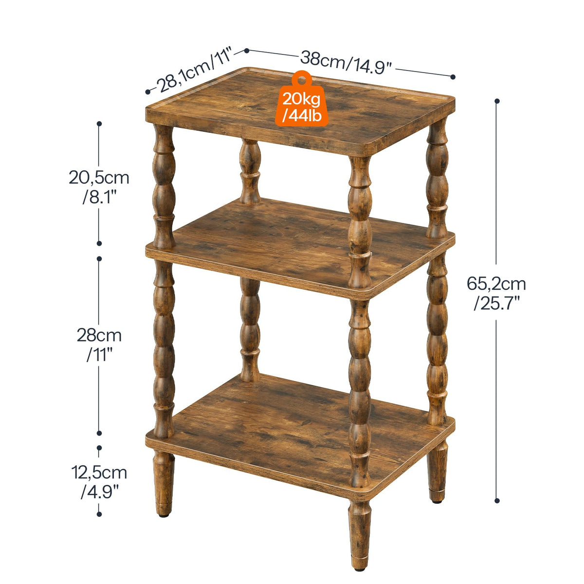 Small 3-Tier End Table E6887