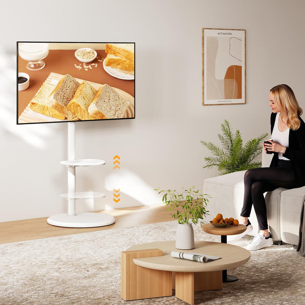 Rolling Mobile TV Stand for 32-65 Inch Flat Screen TVs Y4222