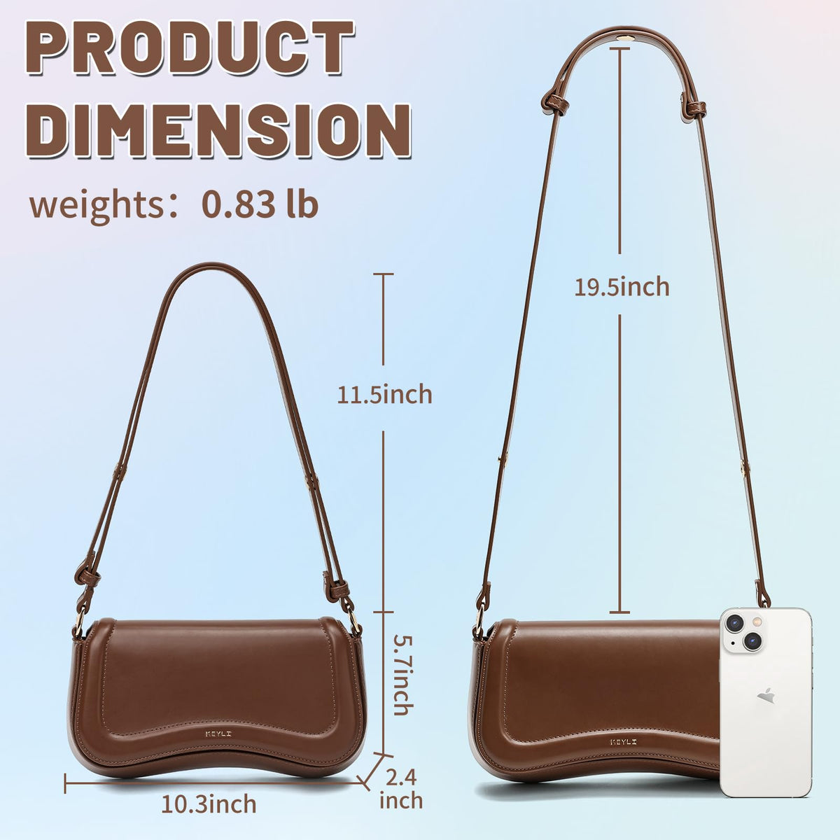 Waterproof Leather Small Shoulder Bag I208651