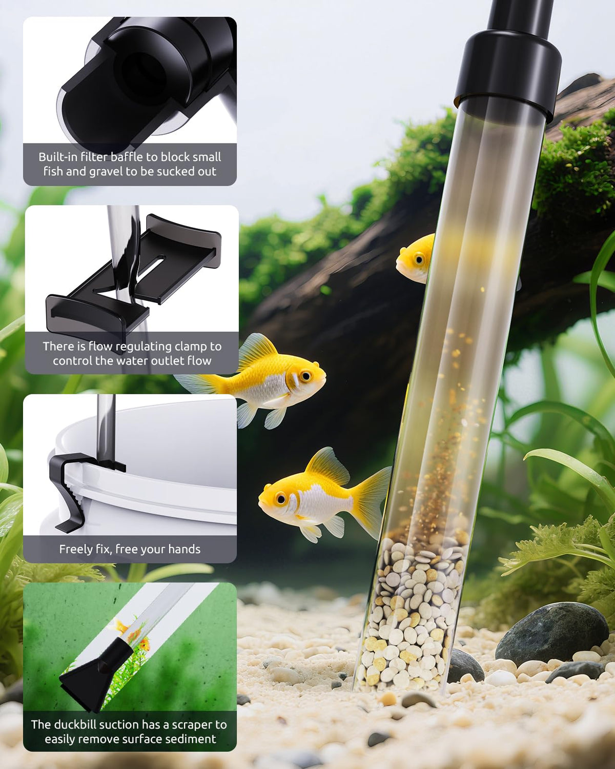 Aquarium Gravel Siphon Vacuum up to 50 Gal M61161