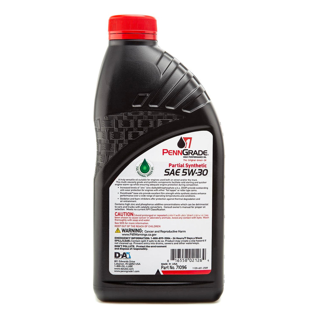 Synthetic Blend High Performance Oil SAE 5W-30 1 Quart (12 Pack) C497147