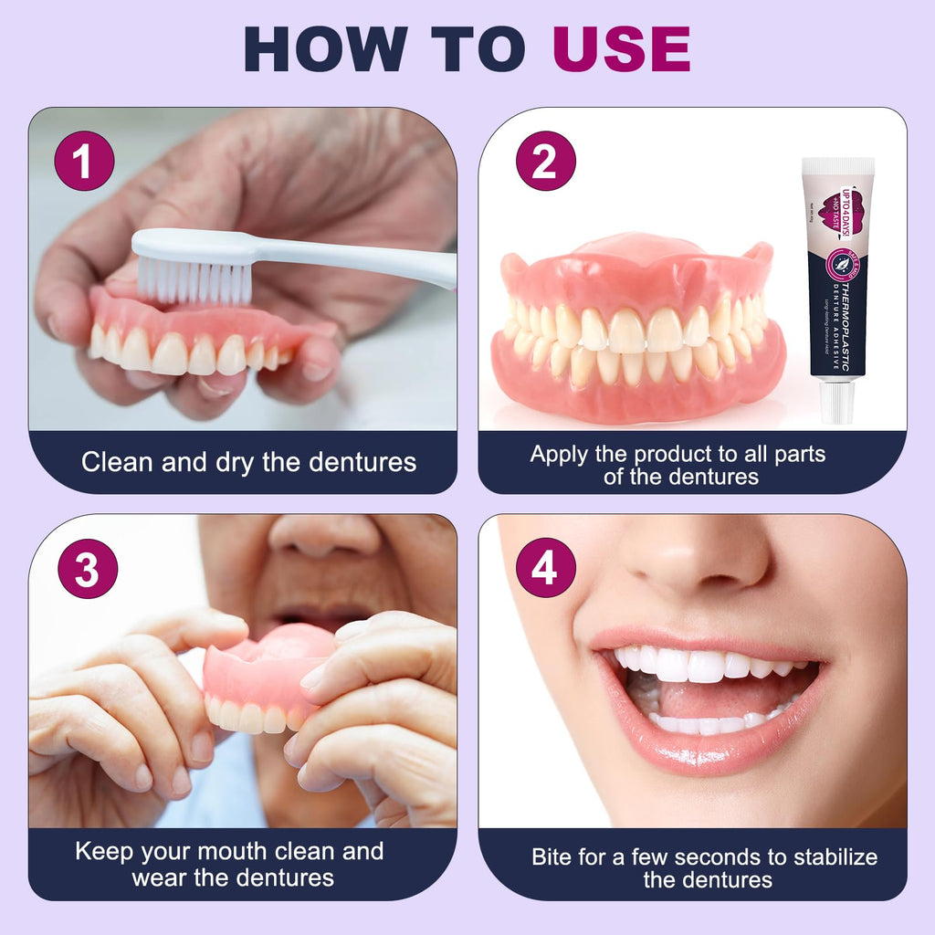 2Pcs Thermoplastic Denture Adhesive N495