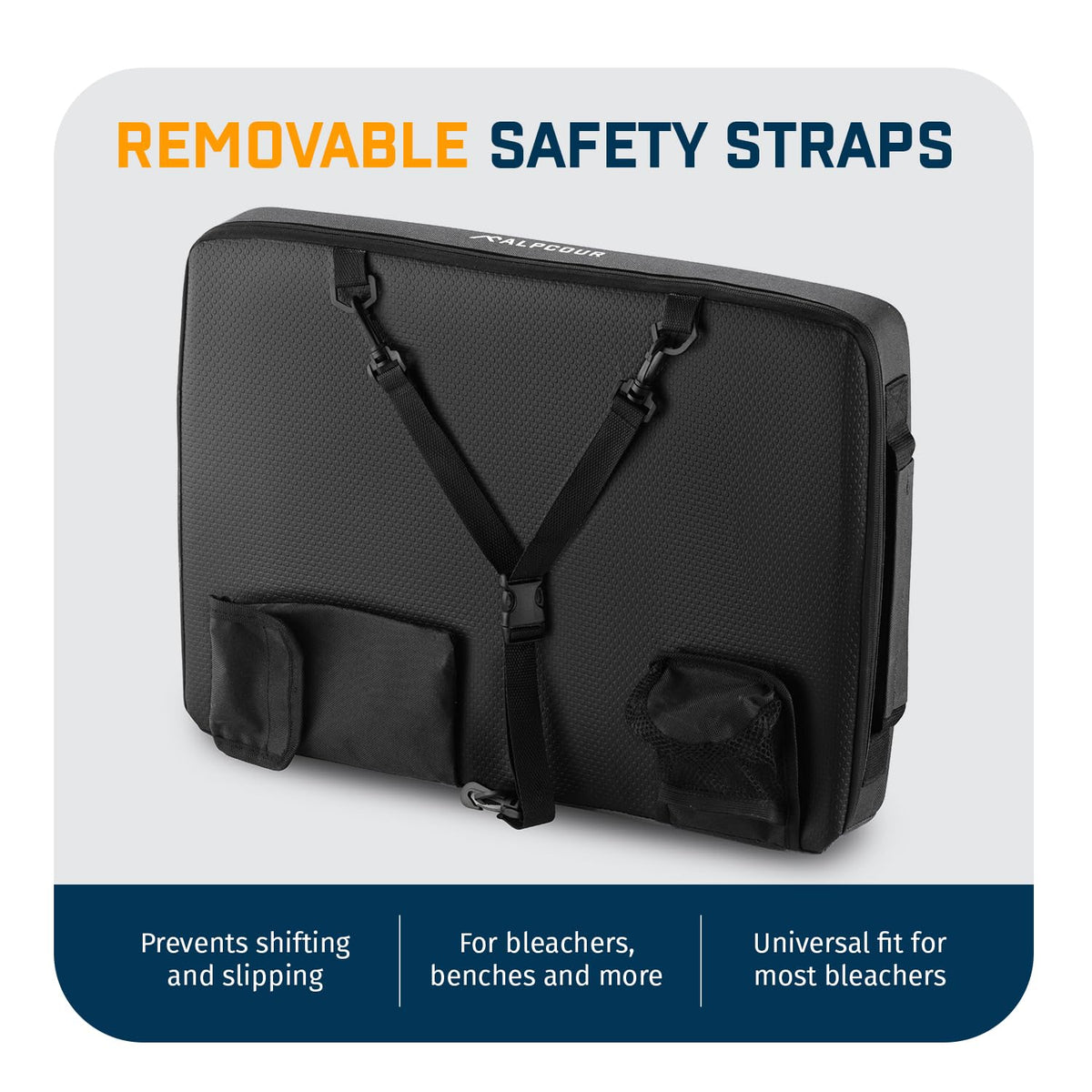 Portable Extra Thick Stadium Seat Cushion with Cup Holder A350816