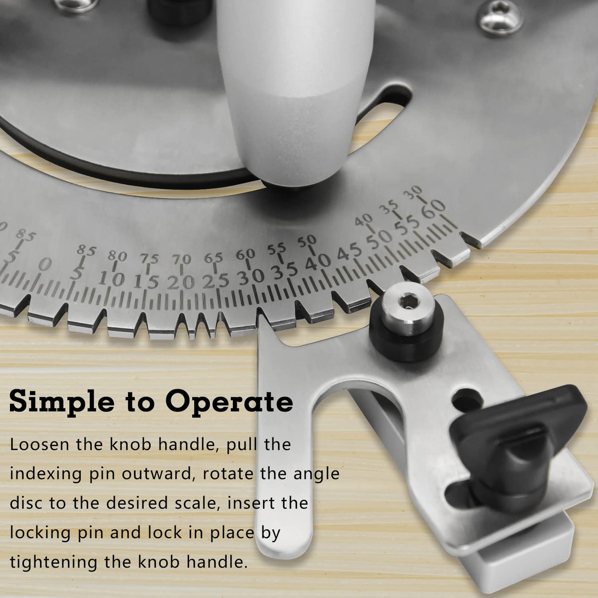 Miter Gauge with 27 Angle Stops W368