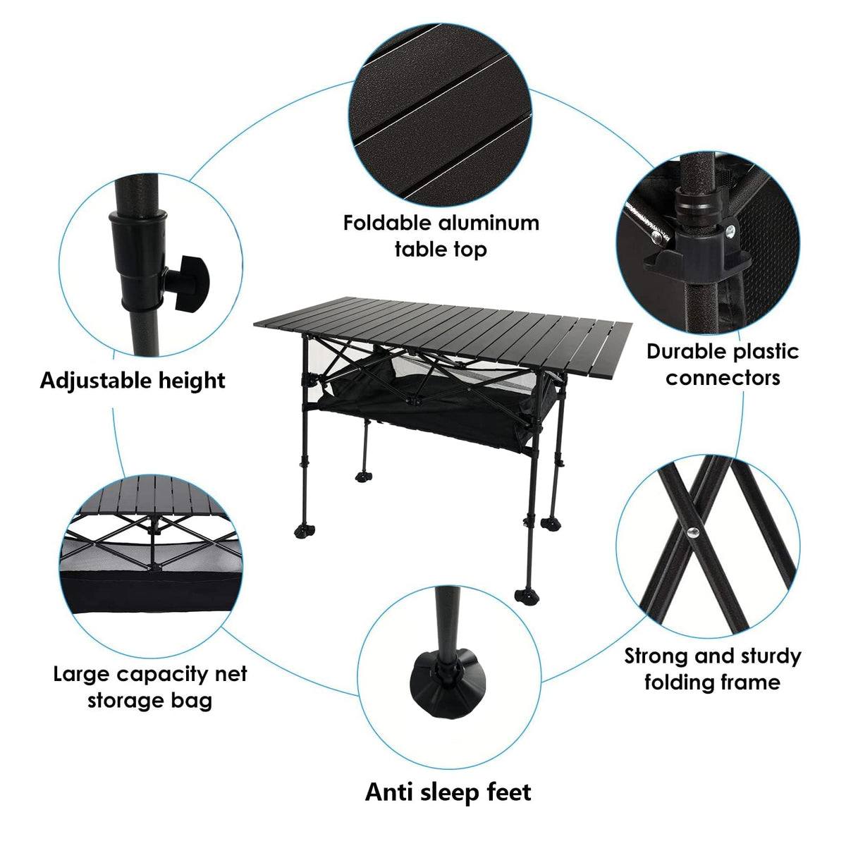 Adjustable Aluminum Camping Table J768