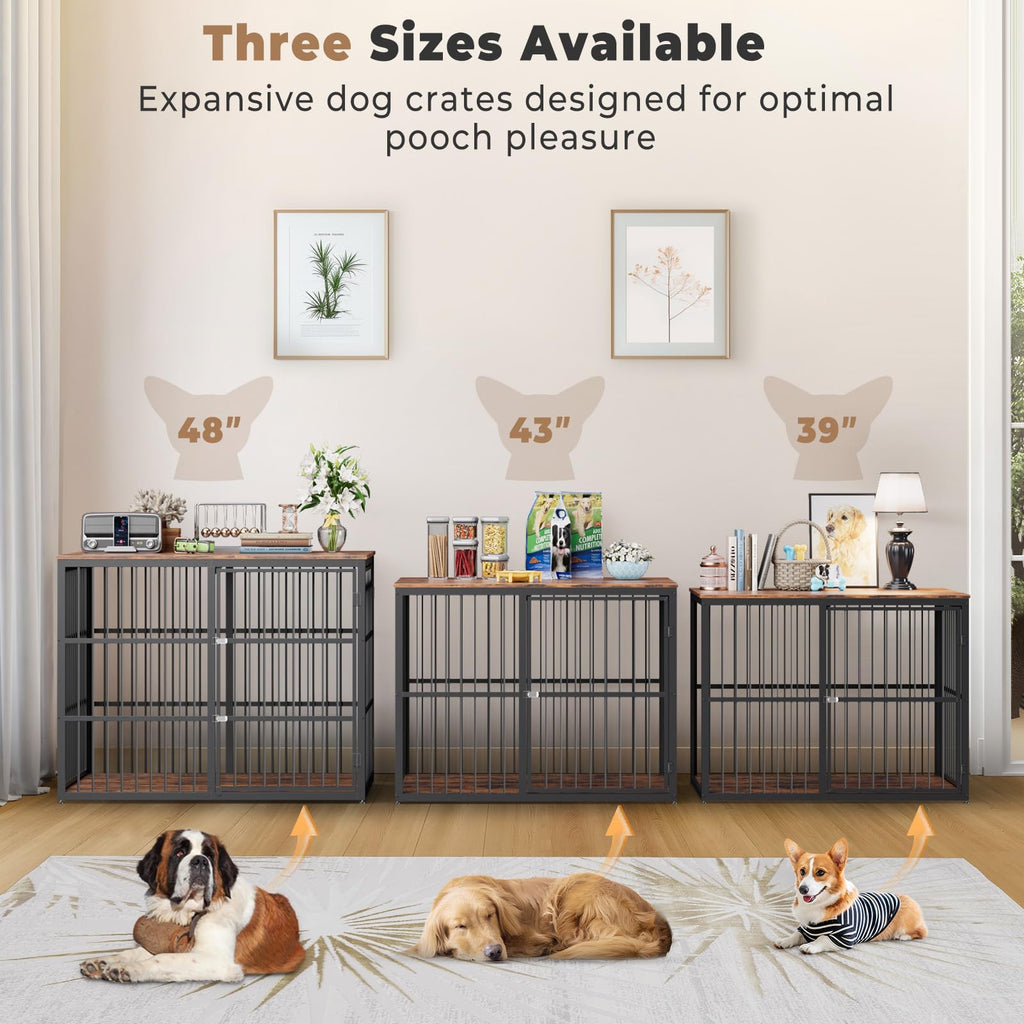 48'' XXL Dog Crate Furniture with 3 Doors V40507