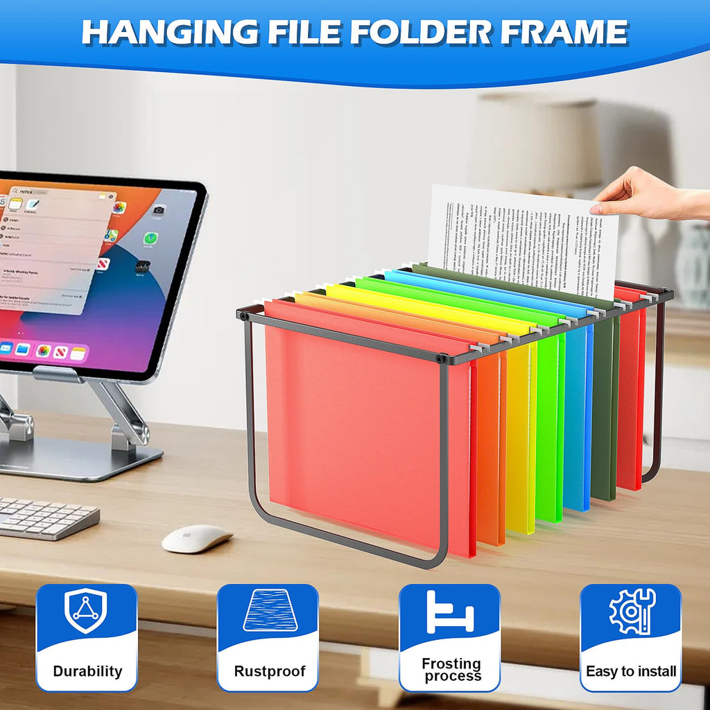 Black Metal Hanging File Folder Frame O10194