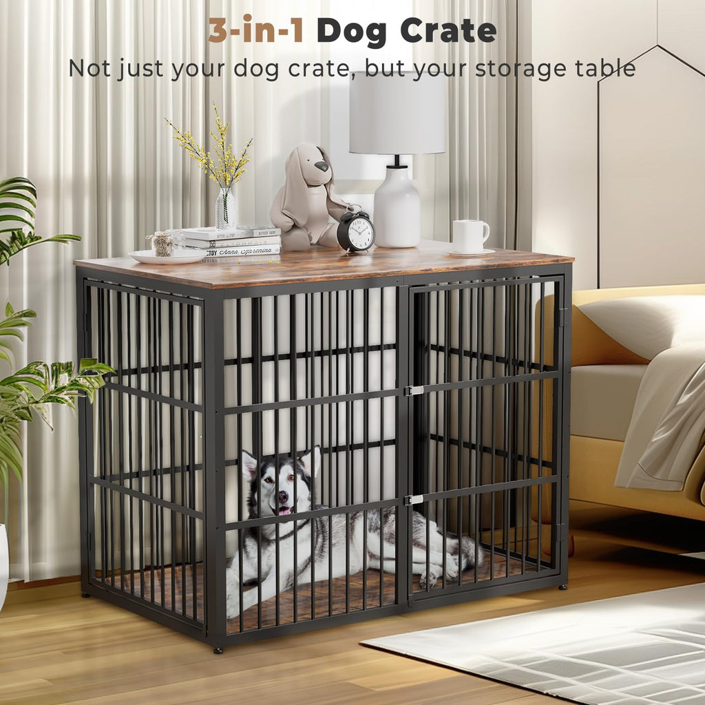 48'' XXL Dog Crate Furniture with 3 Doors V40507