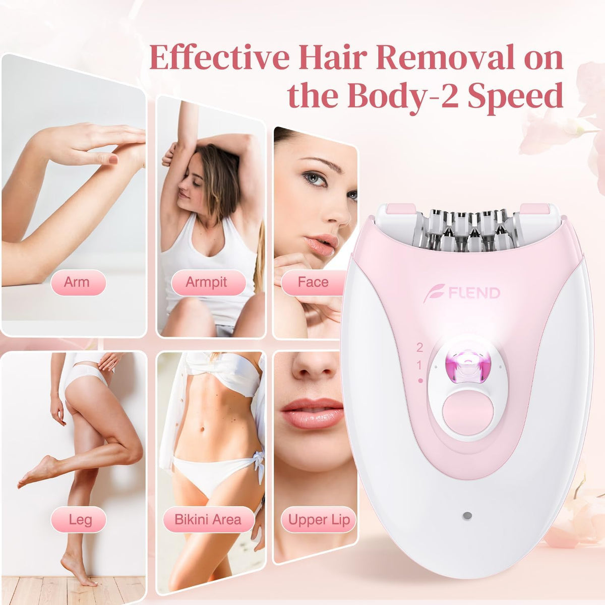 2-Speed Rechargeable Epilator with LED Light T550
