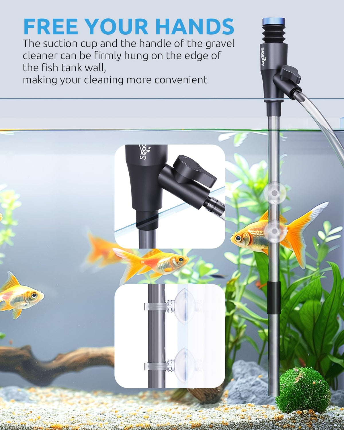 Aquarium Gravel Siphon Vacuum up to 50 Gal M61161